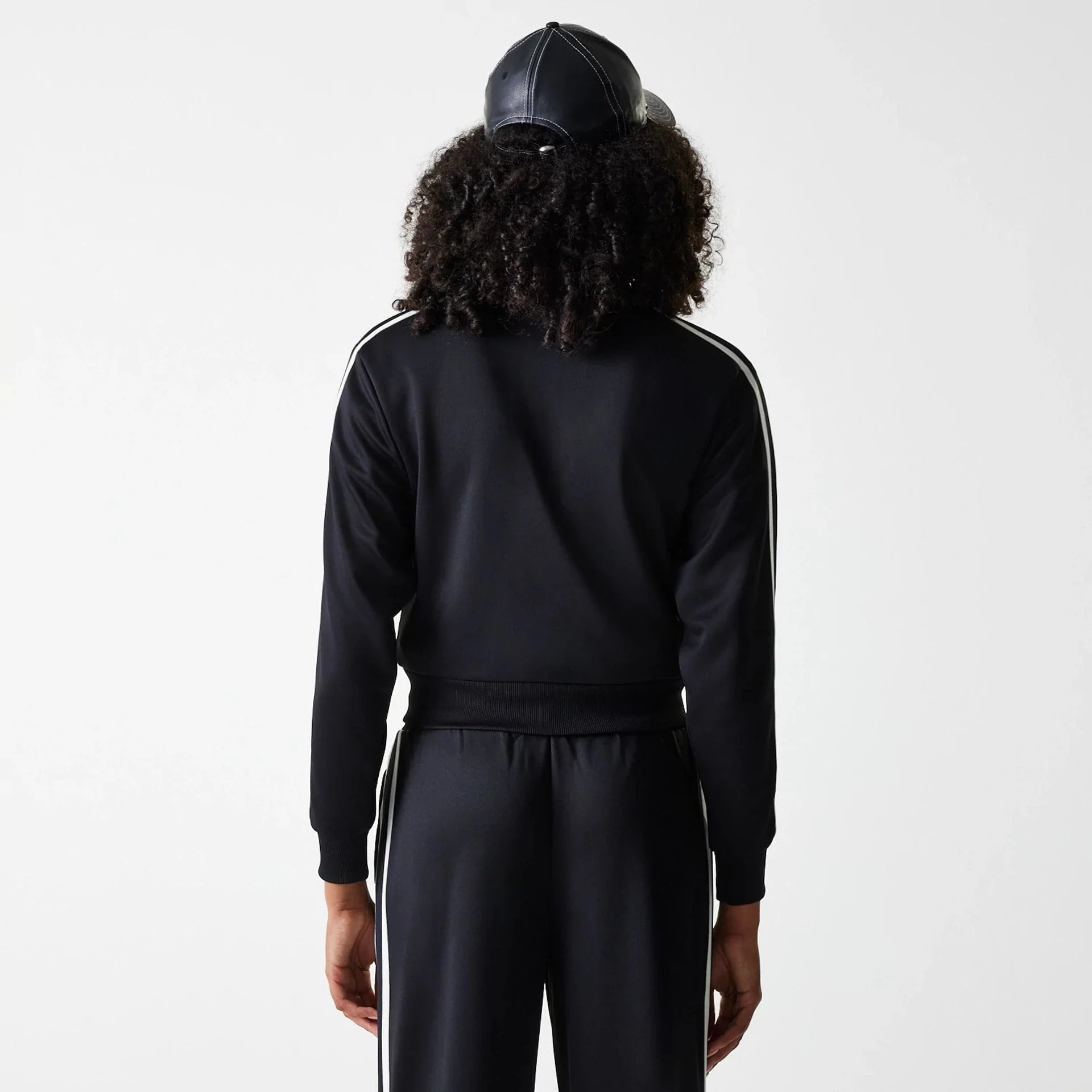 New York Yankees Womens MLB Midi Logo Black Track Jacket - Image 2
