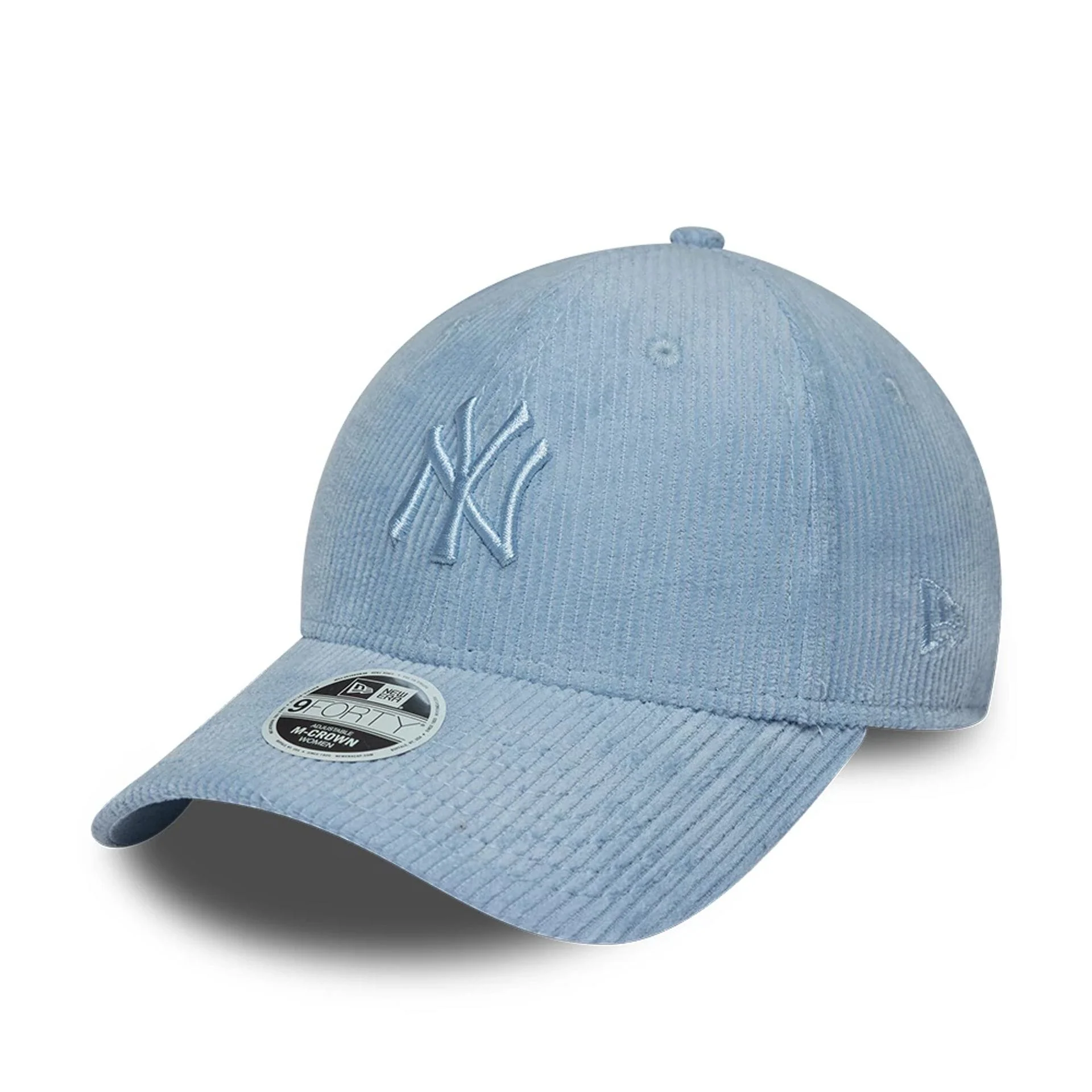 New York Yankees Womens MLB Pastel Cord Blue 9FORTY M-Crown Adjustable Cap