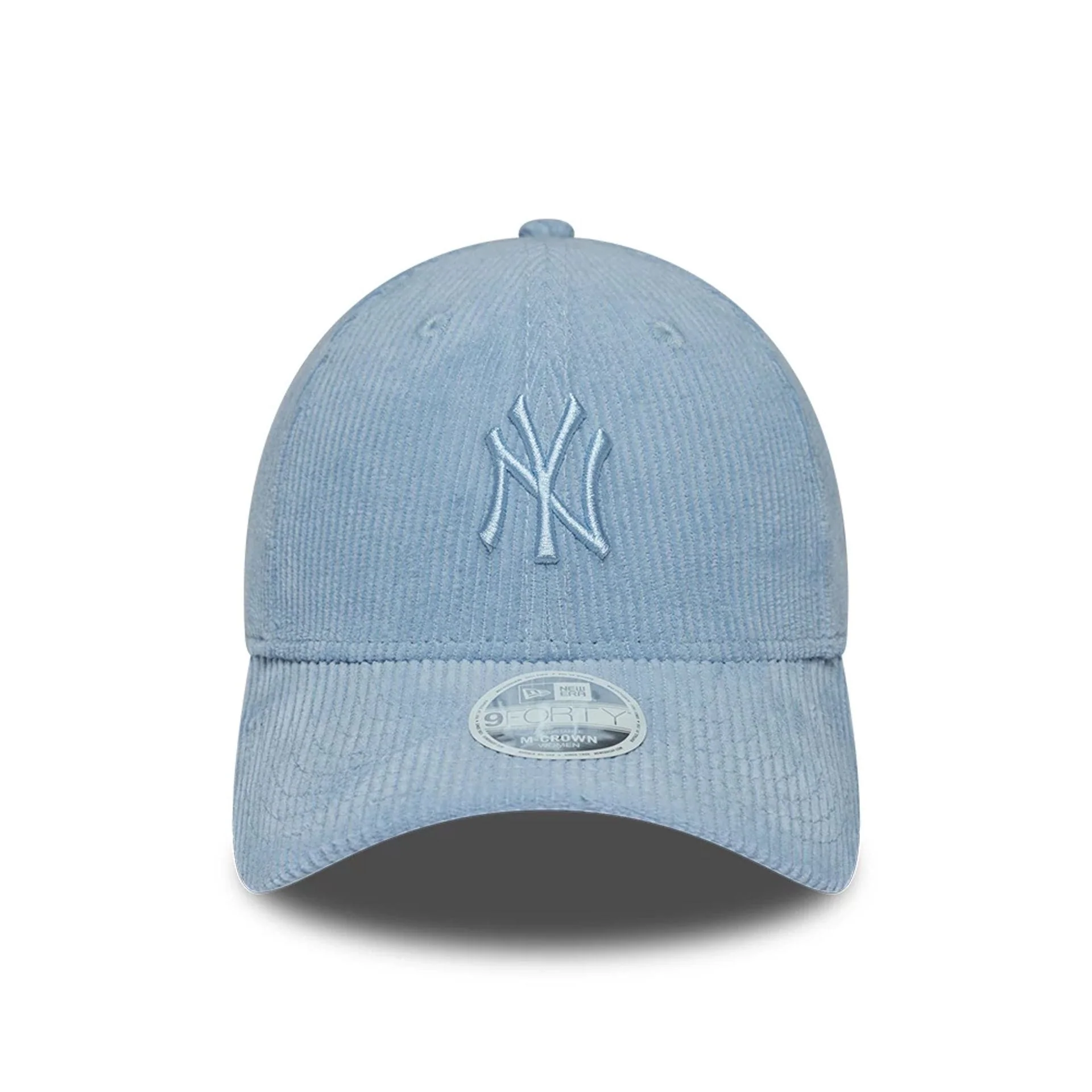 New York Yankees Womens MLB Pastel Cord Blue 9FORTY M-Crown Adjustable Cap - Image 2