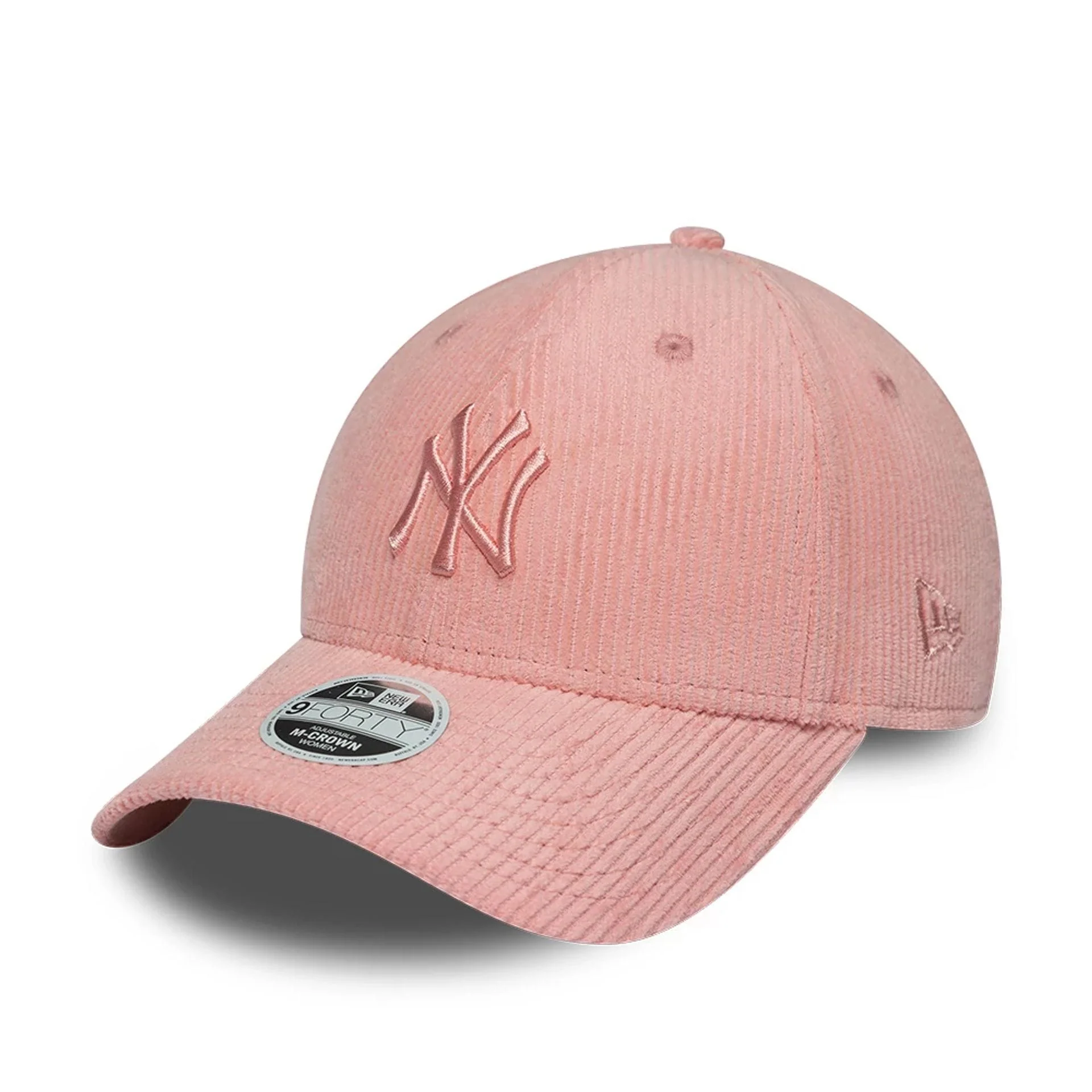 New York Yankees Womens MLB Pastel Cord Pink 9FORTY M-Crown Adjustable Cap