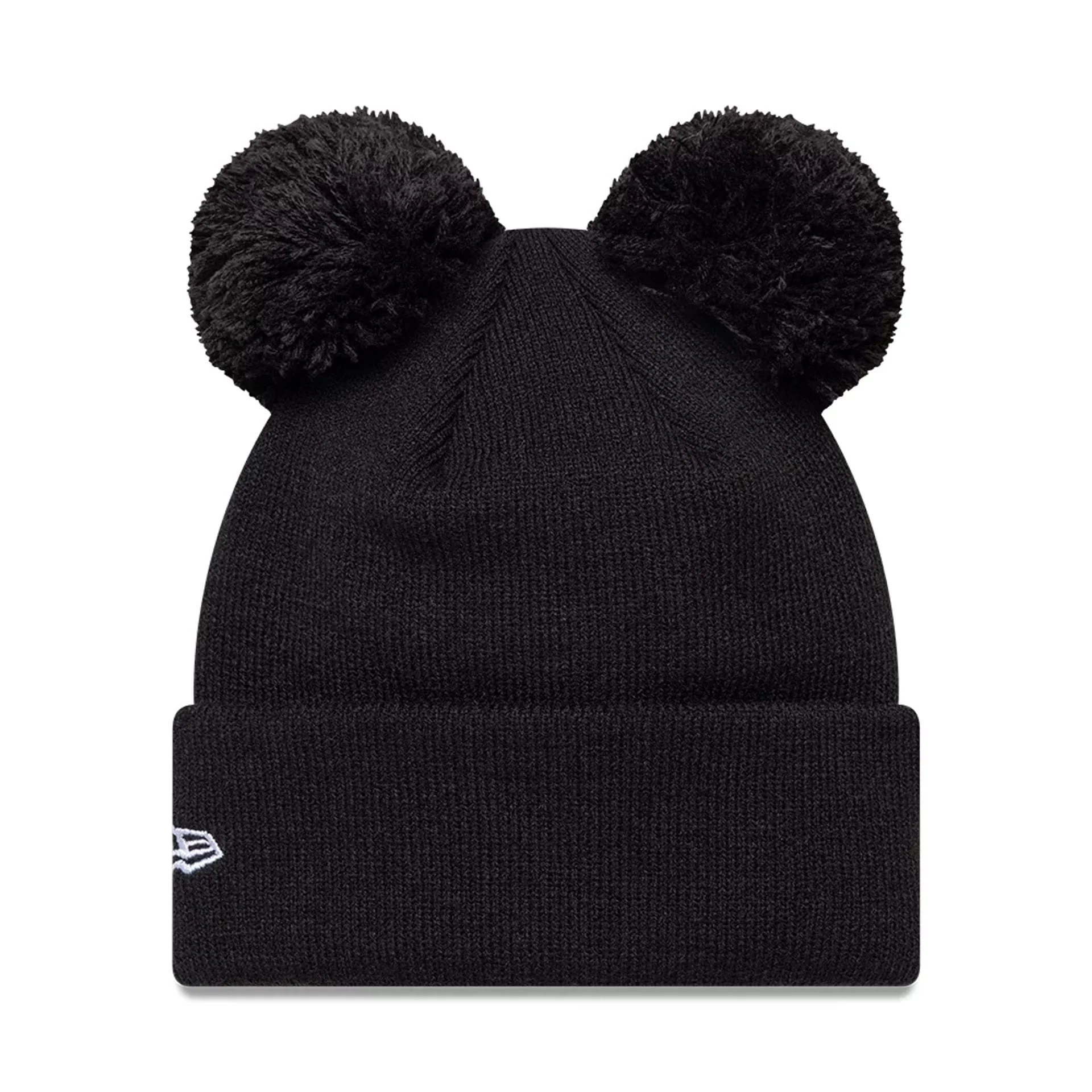 Newcastle United FC Youth Tonal Black Double Pom knit Beanie Hat - Image 2