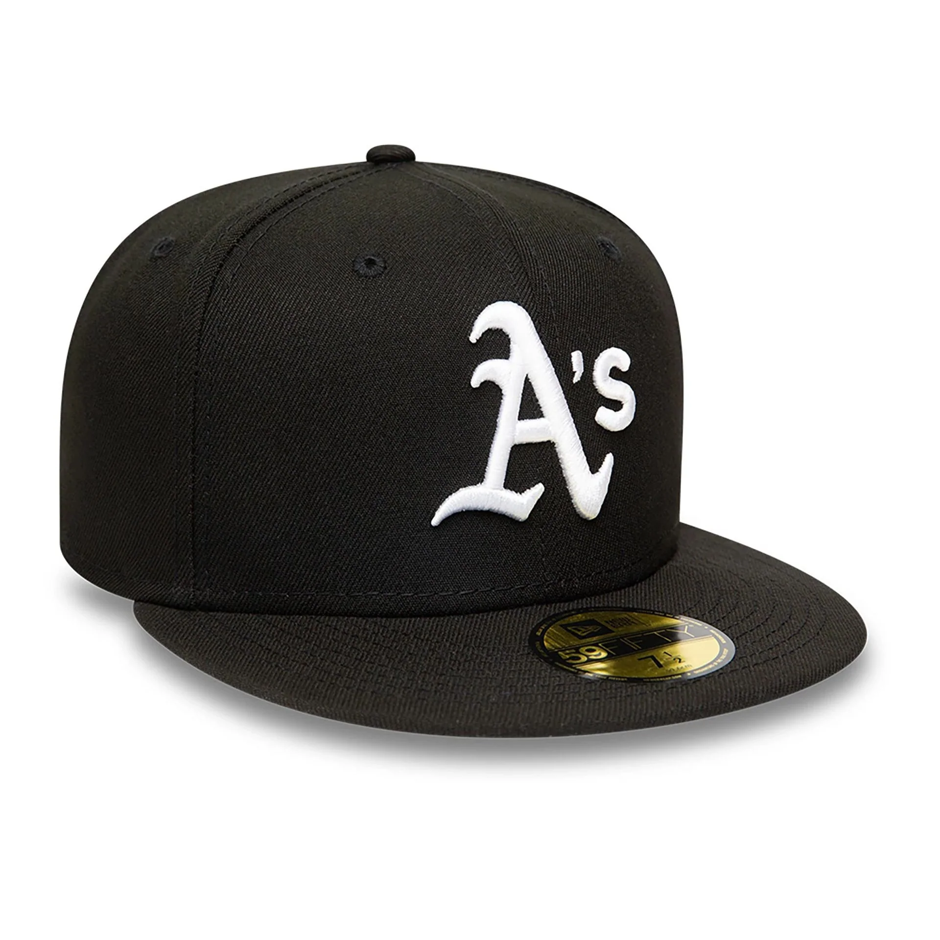 Oakland Athletics MLB Black and White 59FIFTY Fitted Cap - Image 5