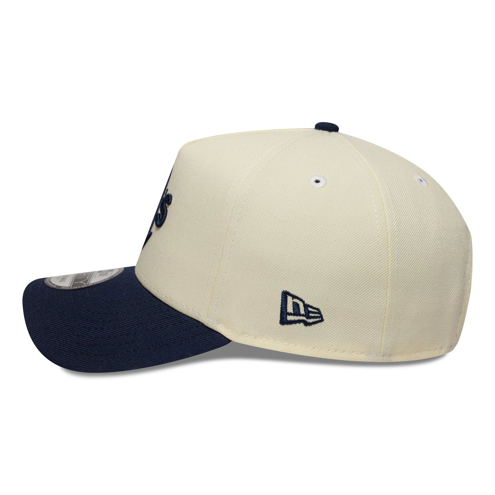 Oakland Athletics MLB Chrome Blue Contrast Cream 9FORTY A-Frame Adjustable Cap - Image 5
