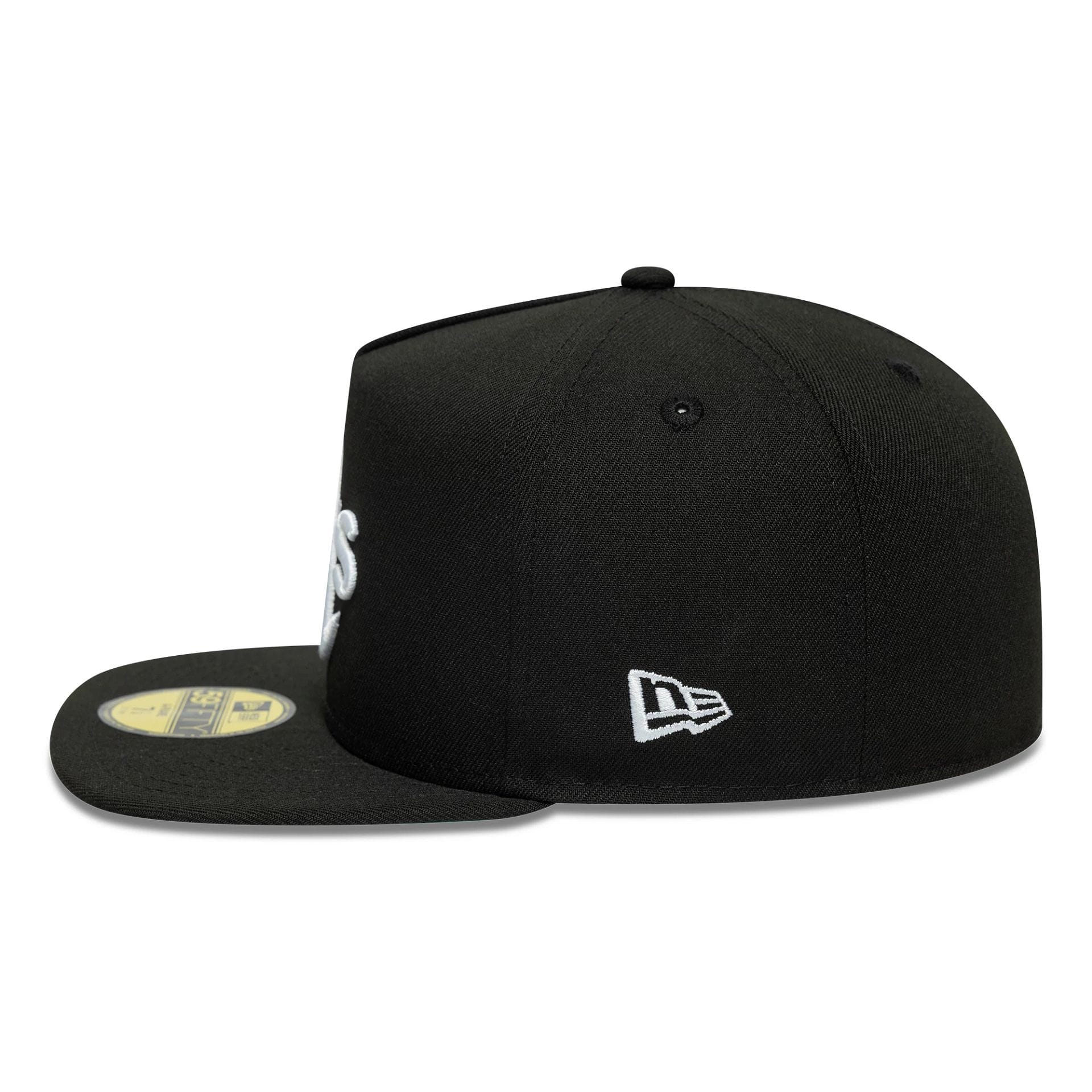 Oakland Athletics MLB Flat Black 59FIFTY A-Frame Fitted Cap - Image 5