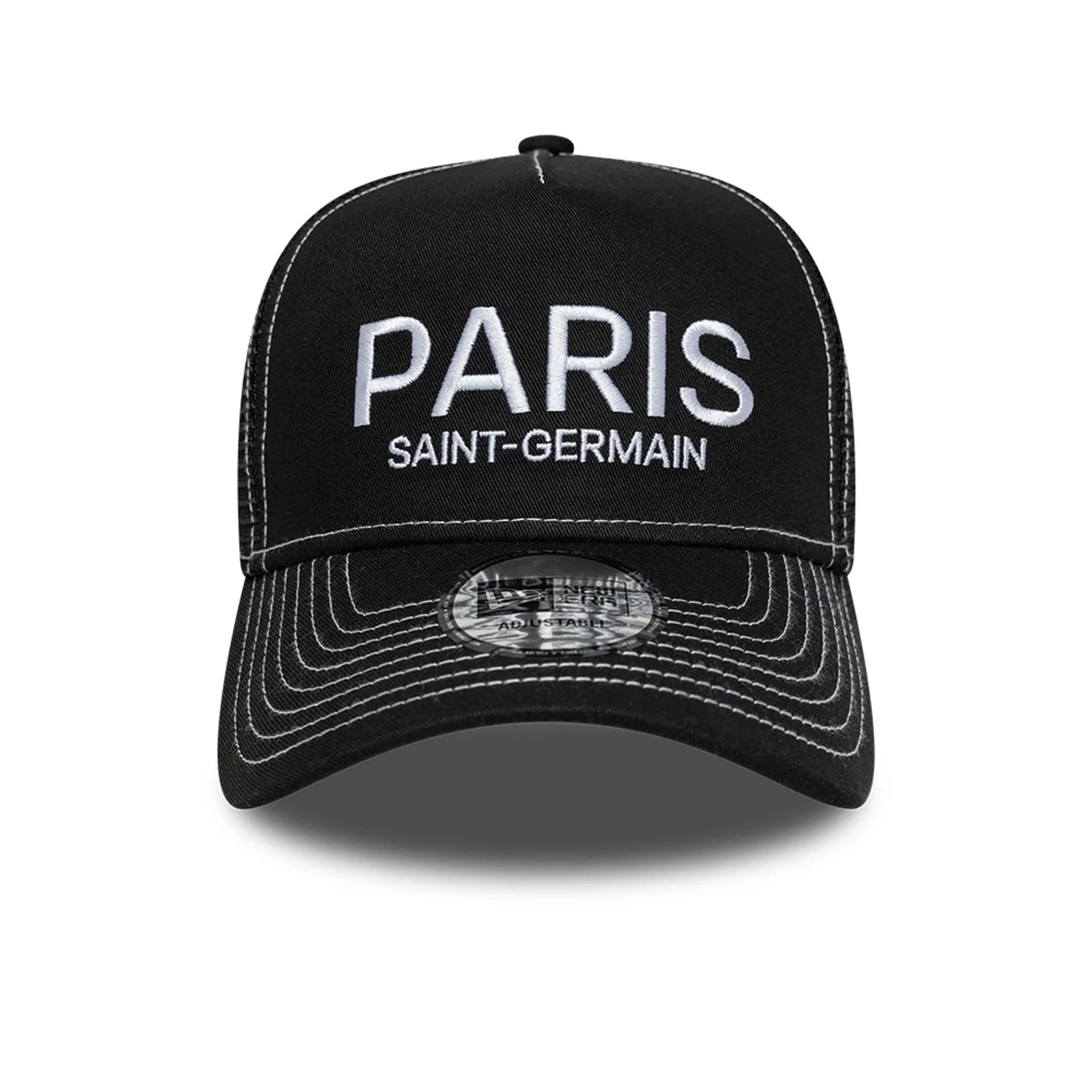 Paris Saint Germain Black 9FORTY E-Frame Trucker Adjustable Cap - Image 2