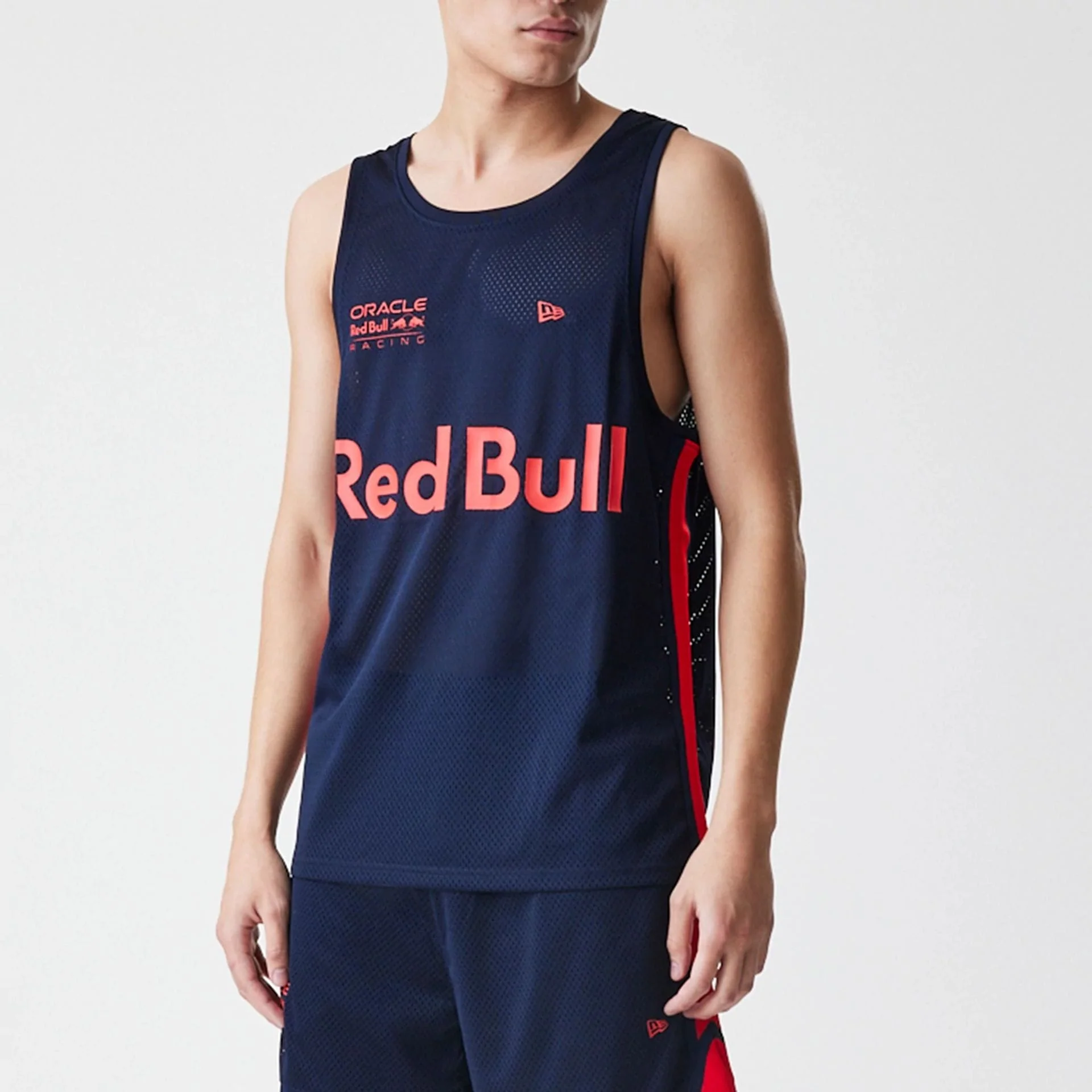 Red Bull Racing Basketball Mesh Dark Blue Sleeveless T-Shirt - Image 2