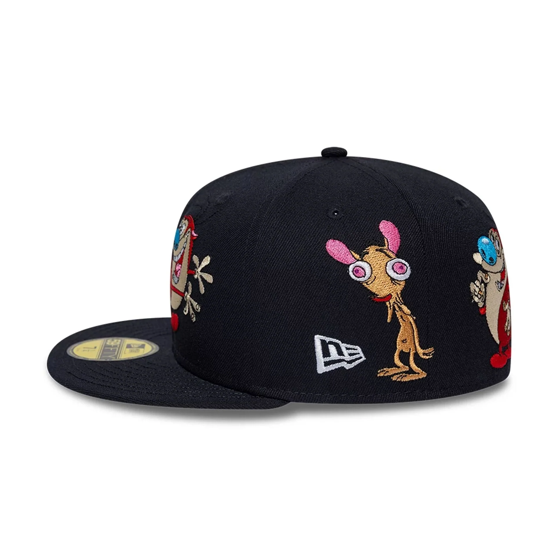 Ren & Stimpy Happy Happy Joy Joy Navy 59FIFTY Fitted Cap - Image 5