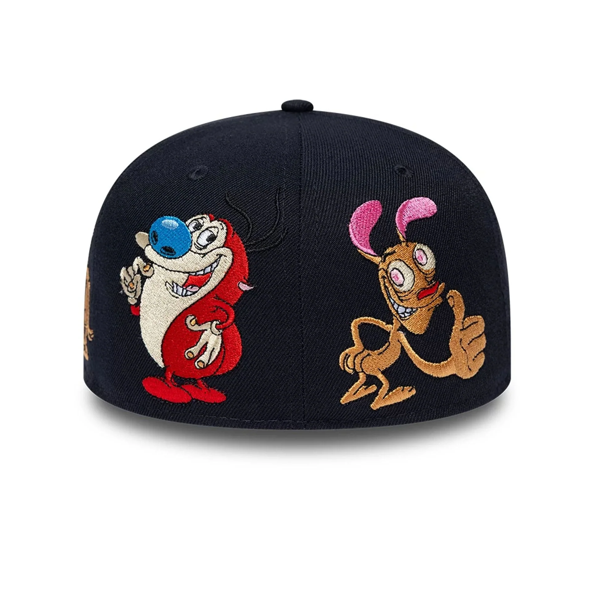 Ren & Stimpy Happy Happy Joy Joy Navy 59FIFTY Fitted Cap - Image 7