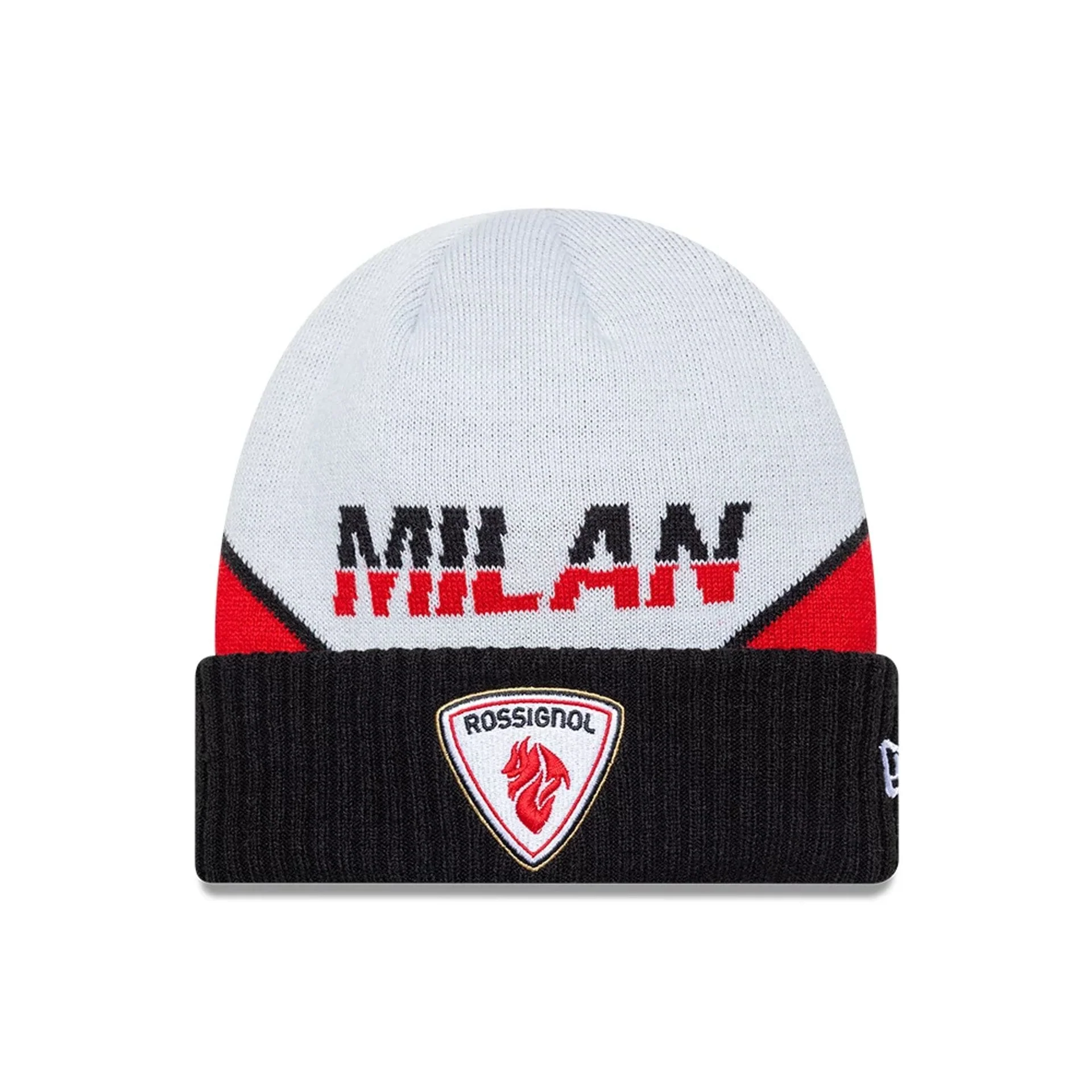 Rossignol x AC Milan Black Cuff Knit Beanie Hat
