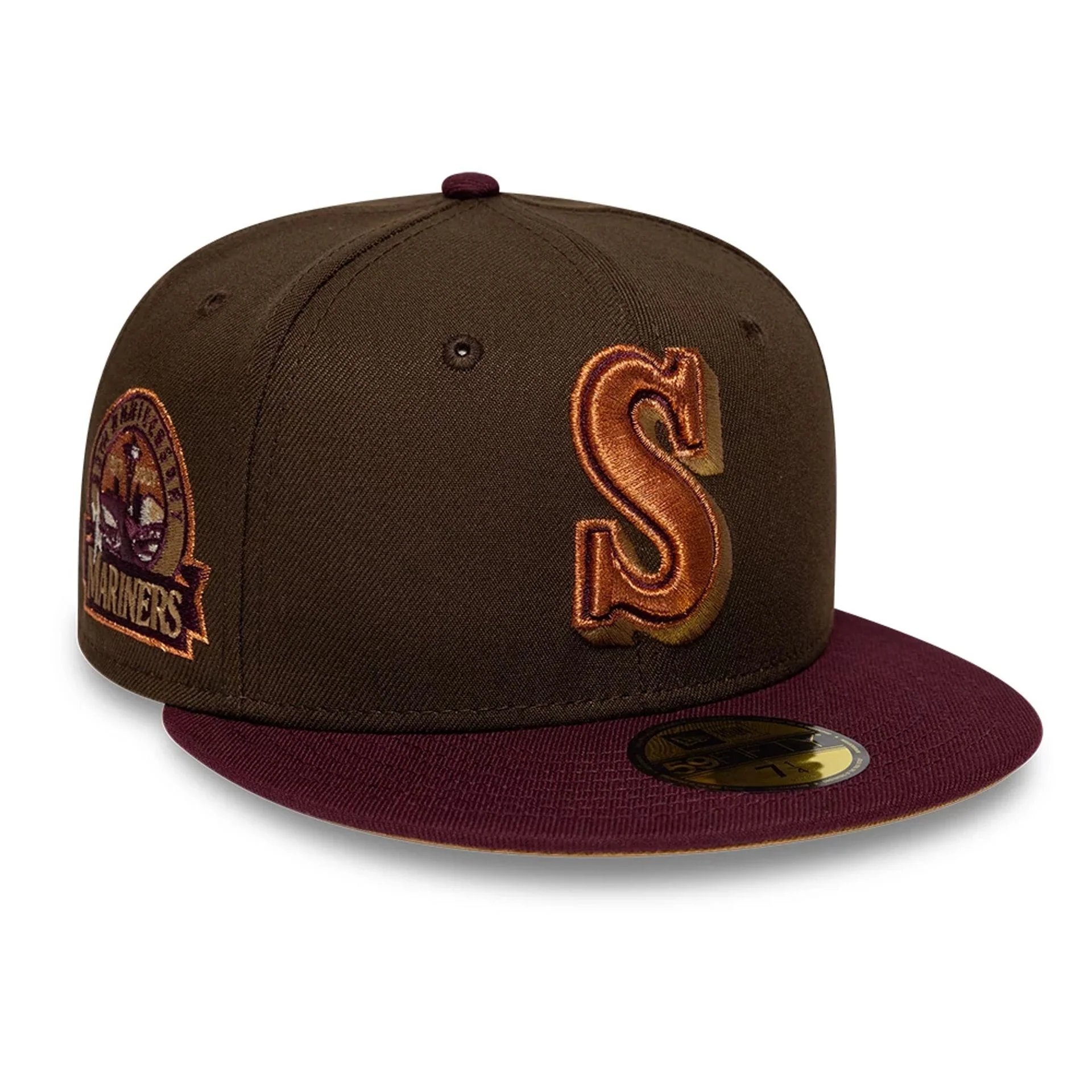 Seattle Mariners MLB Cooperstown Dark Brown 59FIFTY Fitted Cap