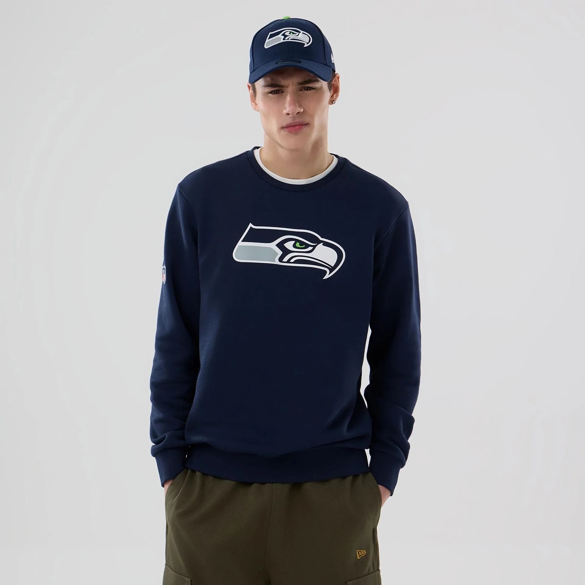 Seattle Seahawks NFL Dark Blue Crew Neck Sweater