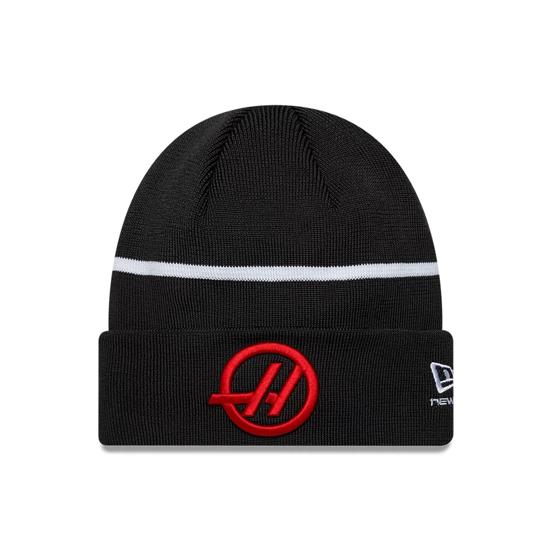TGR Haas F1 Oliver Bearman Black Cuff Knit Beanie Hat