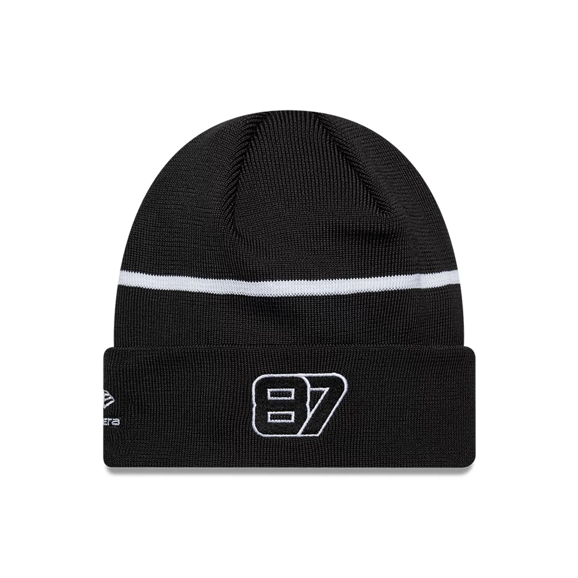 TGR Haas F1 Oliver Bearman Black Cuff Knit Beanie Hat - Image 2