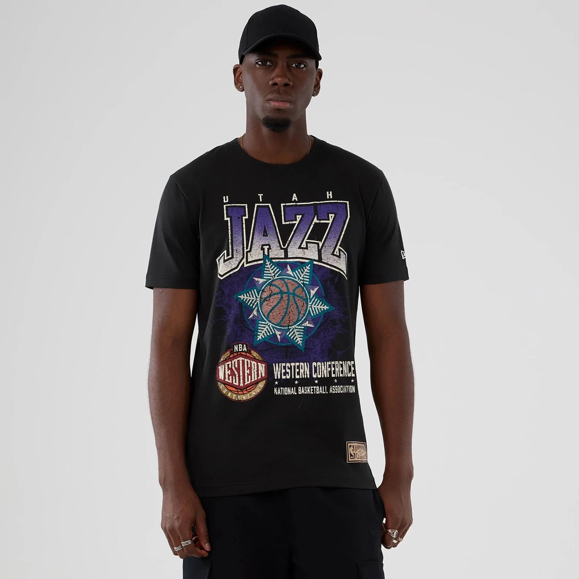 Utah Jazz NBA Hardwood Classic Black T-Shirt