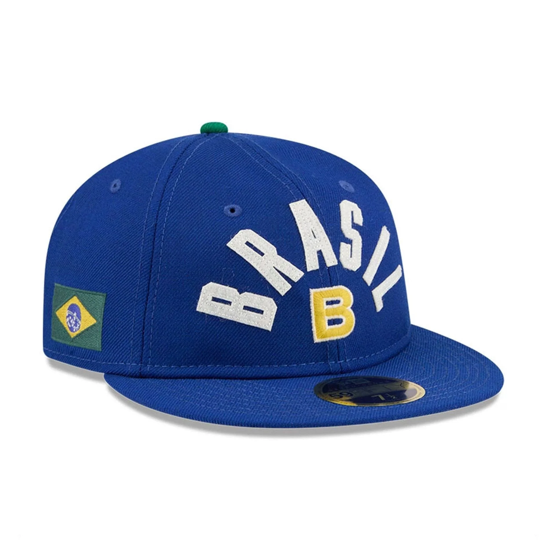 WBC Brazil Classical Script Blue Retro Crown 59FIFTY Fitted Cap