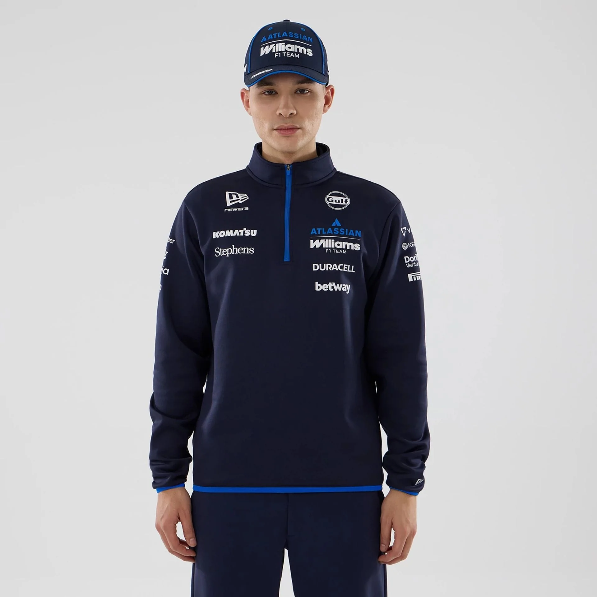 Williams Navy Mid Layer 1/4 Zip Sweater