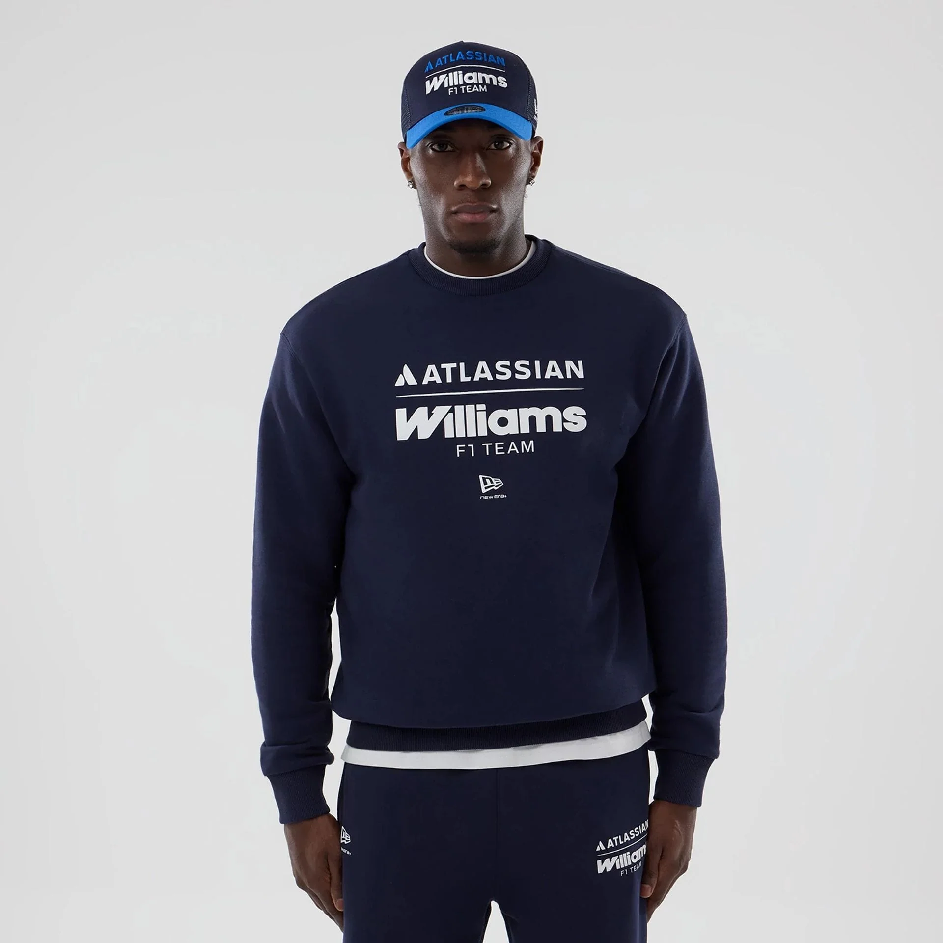 Williams Navy Oversized Crewneck Sweater