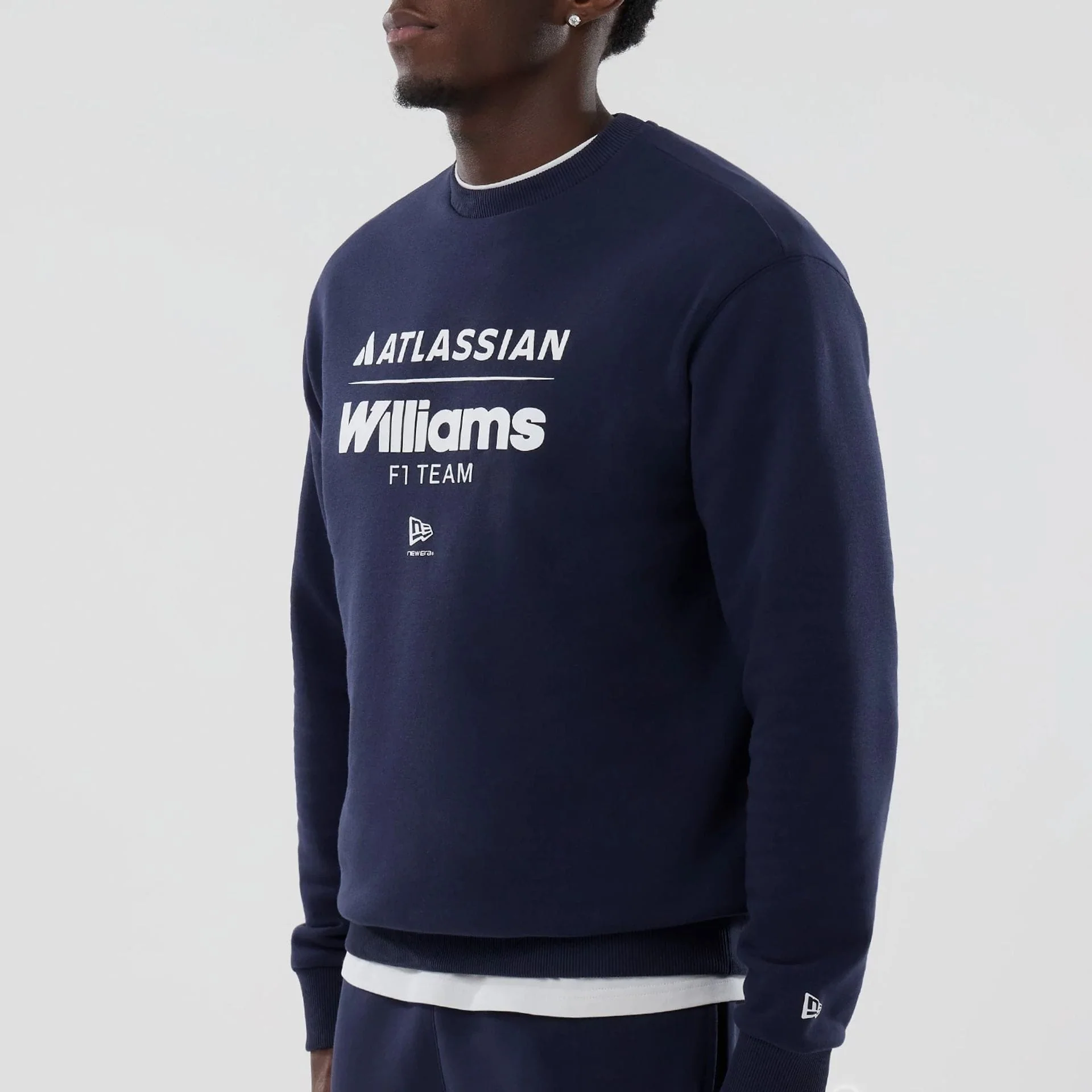 Williams Navy Oversized Crewneck Sweater - Image 4