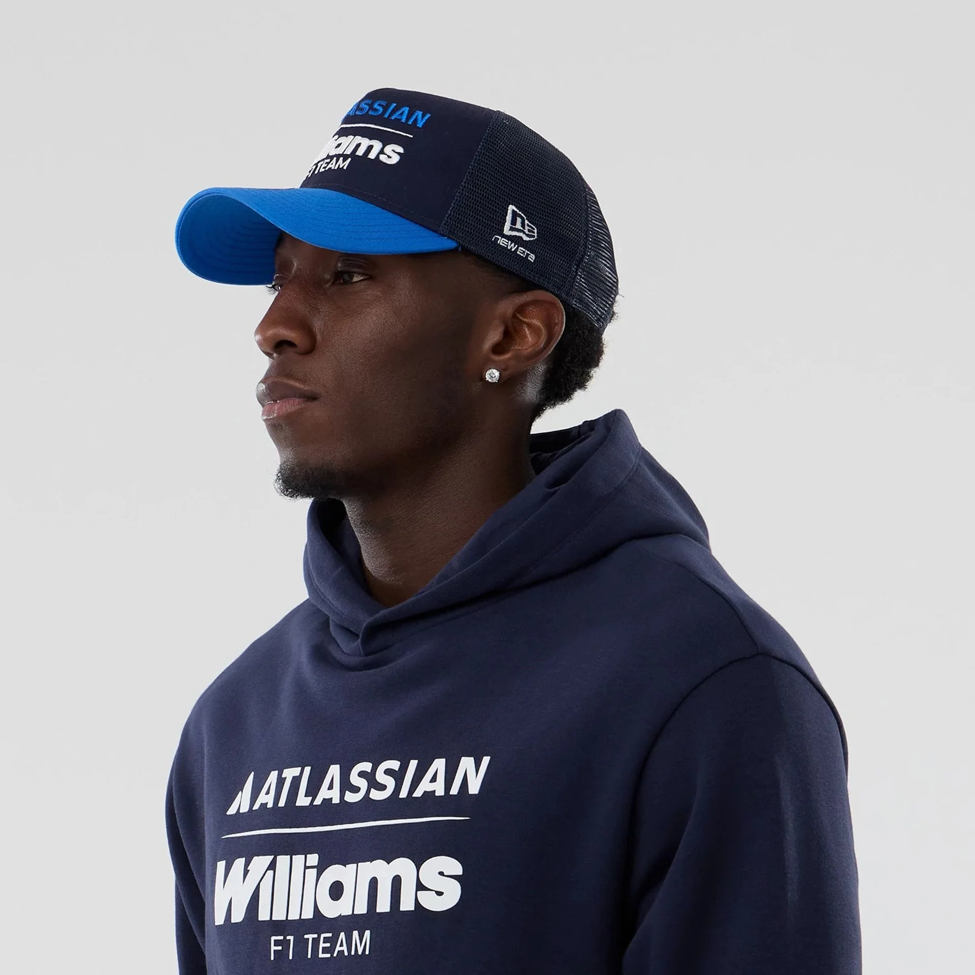 Williams Navy Oversized Pullover Hoodie - Image 6