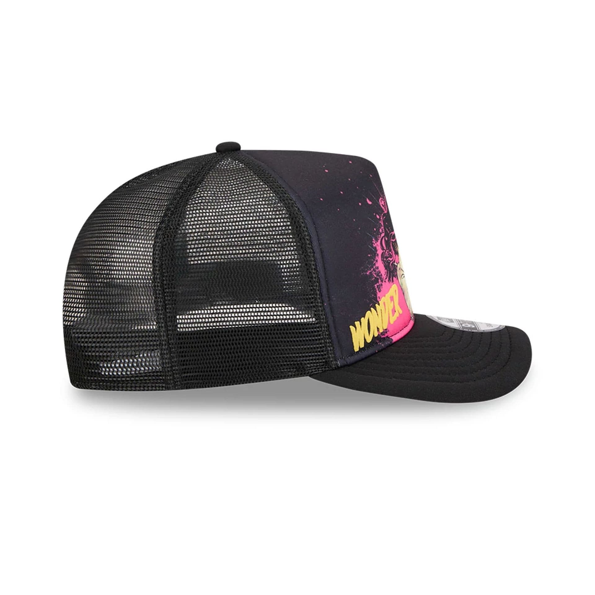 Womens DC Wonder Woman Black 9FIFTY A-Frame Snapback Adjustable Cap - Image 6