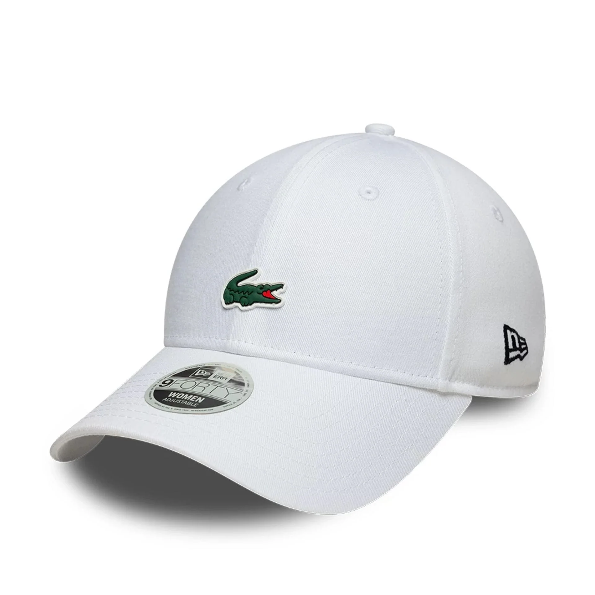 Womens Lacoste X New Era White 9FORTY Adjustable Cap